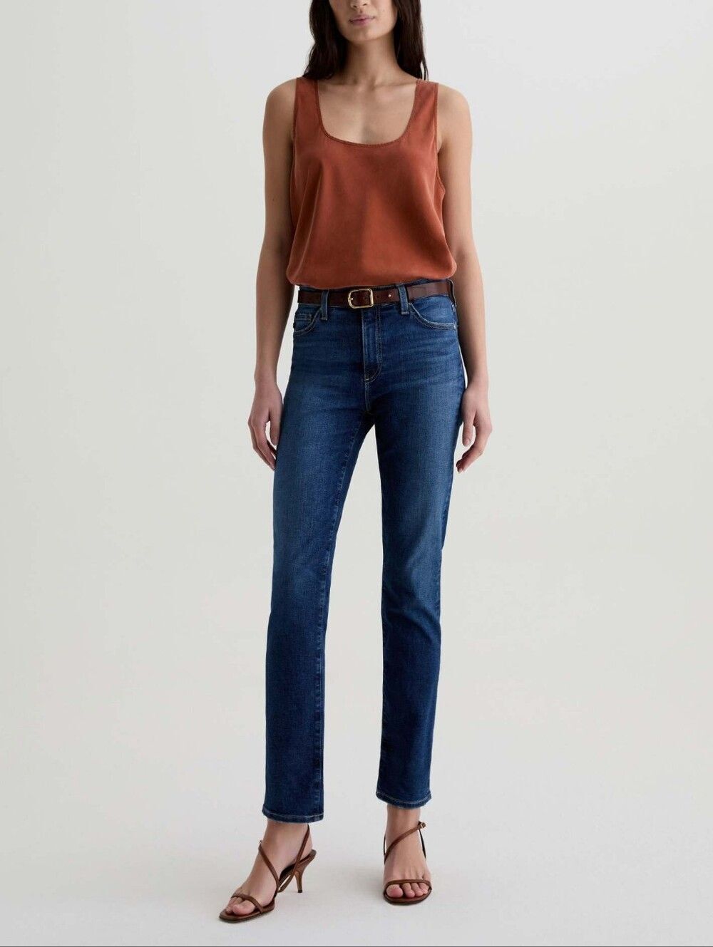 AG Adriano Goldschmied Mari Mid Rise Slim Straight Denim Jeans - Size 30